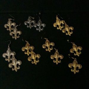 Fleur de Lis Earrings New Orleans Saints